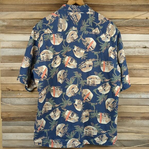 Vintage 90s Reyn Spooner Joe Kealoha's SS Hawaiian Shirt Med MISSING BUTTON wear - Picture 5 of 11